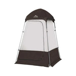 TREKKA Outdoor Camping Shower & Changing Tent - Privacy Design, Silver-Coated Fabric, Portable Quick Setup Shelter - Brown