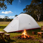 TREKKA Ultralight Silicone-Coated Hiking Tent - Windproof, Waterproof, Compact Backpacking Shelter - Grey