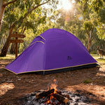TREKKA Ultralight Silicone-Coated Hiking Tent - Windproof, Waterproof, Compact Backpacking Shelter - Purple