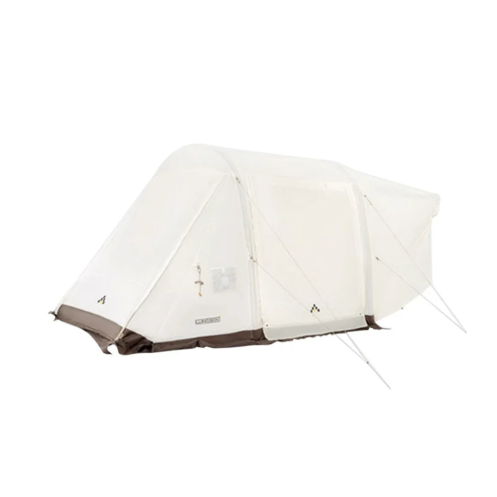 TREKKA Connectable Tunnel Camping Tent Spacious Multi-Room Shelter, Windproof & Waterproof Outdoor Setup - White