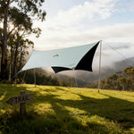 TREKKA 20 Square Meter Hexagonal Blackout Canopy - UPF50 Plus Sun Protection Oxford Shade Shelter - Mint Green