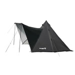 TREKKA Pole-Free Pyramid Camping Tent with Silver-Coated Fabric - Roomy Interior, Sun & Rain Protection, Multi-Configuration Shelter - Silver
