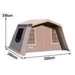 TREKKA Travel Inflatable Camping Tent with 11 Sq.m Interior Space - Fast Inflation, Includes Air Pump, Lightweight Outdoor Shelter - Grey