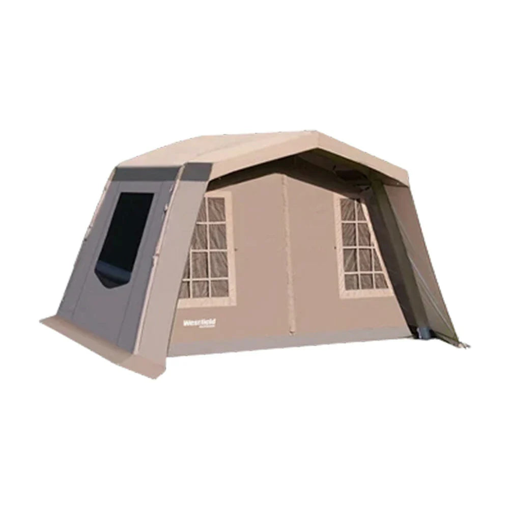 TREKKA Travel Inflatable Camping Tent with 11 Sq.m Interior Space - Fast Inflation, Includes Air Pump, Lightweight Outdoor Shelter - Grey