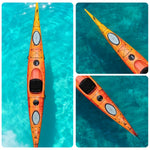 TREKKA Single Kayak Eco-Friendly LLDPE Durable Design Adjustable Footrests 486cm Ideal for Lakes & Rivers - Orange