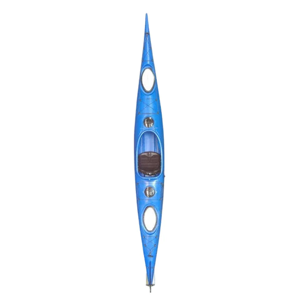 TREKKA Single Kayak Eco-Friendly LLDPE Durable Design Adjustable Footrests 486cm Ideal for Lakes & Rivers - Blue