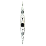TREKKA Single Kayak Eco-Friendly LLDPE Durable Design Adjustable Footrests 486cm Ideal for Lakes & Rivers - White