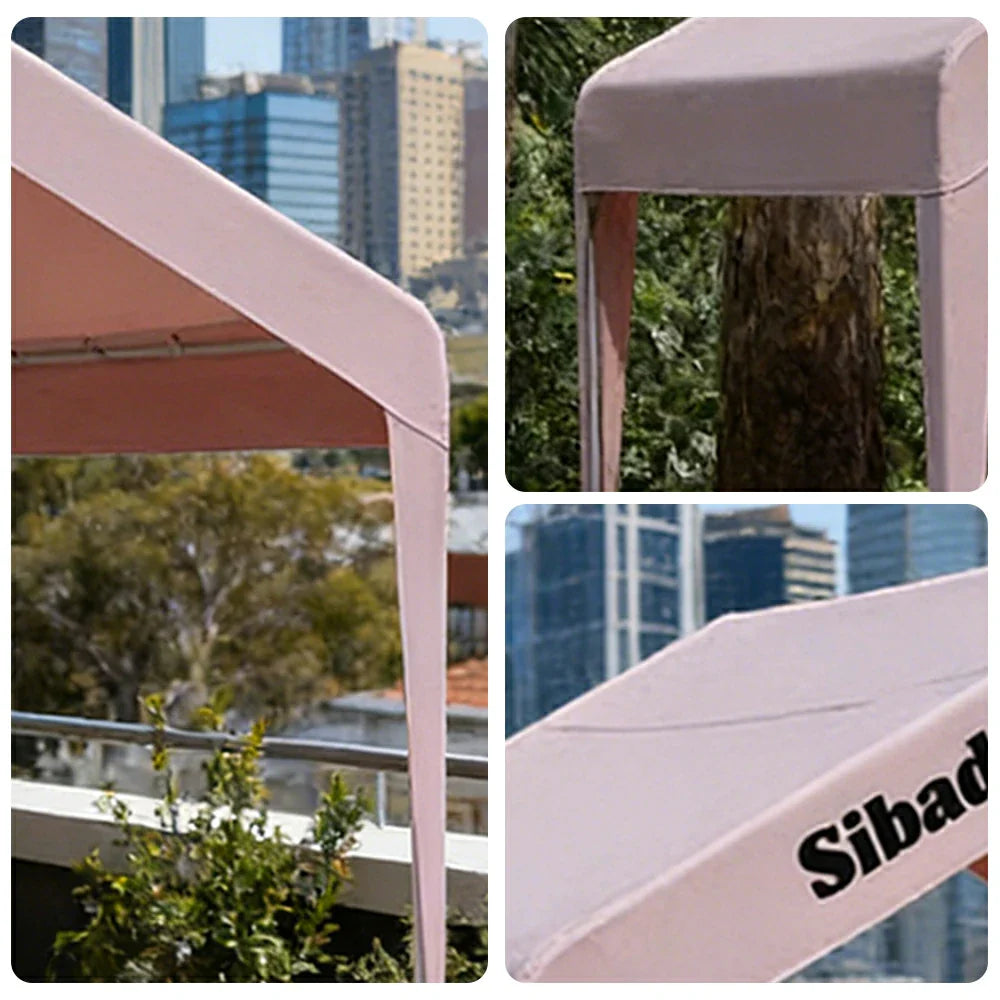 TREKKA Outdoor Pop-Up Gazebo - 3x3m Canopy Only Reinforced Steel Frame Waterproof & UV-Resistant Fabric Wind-Stable Structure Quick Assembly - Sakura Pink