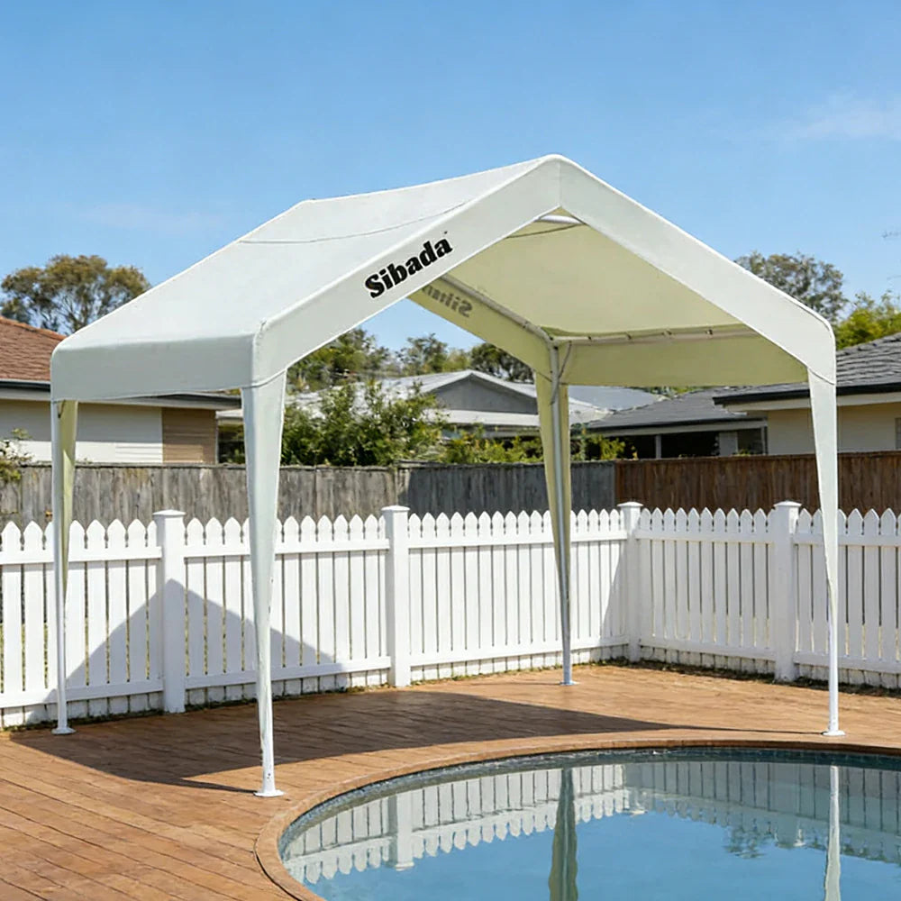 TREKKA Outdoor Pop-Up Gazebo - 3x3m Canopy Only Reinforced Steel Frame Waterproof & UV-Resistant Fabric Wind-Stable Structure Quick Assembly - Ivory White