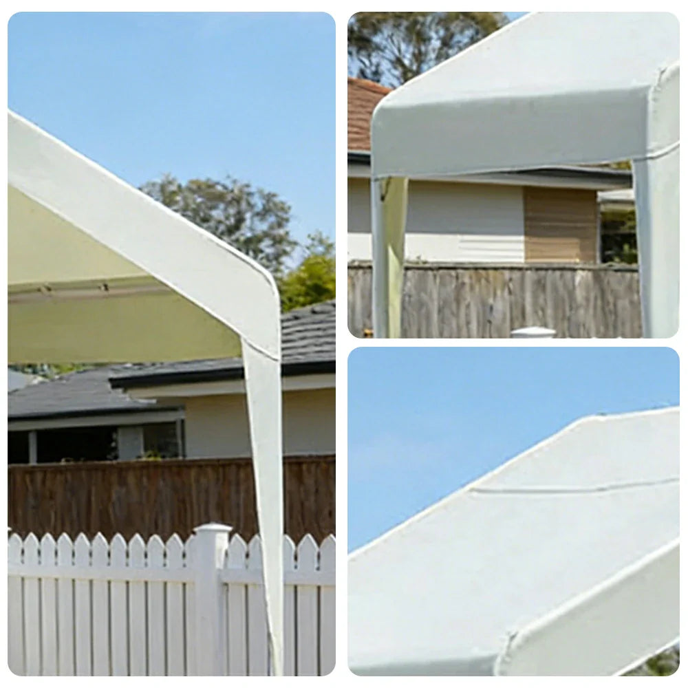 TREKKA Outdoor Pop-Up Gazebo - 3x3m Canopy Only Reinforced Steel Frame Waterproof & UV-Resistant Fabric Wind-Stable Structure Quick Assembly - Ivory White