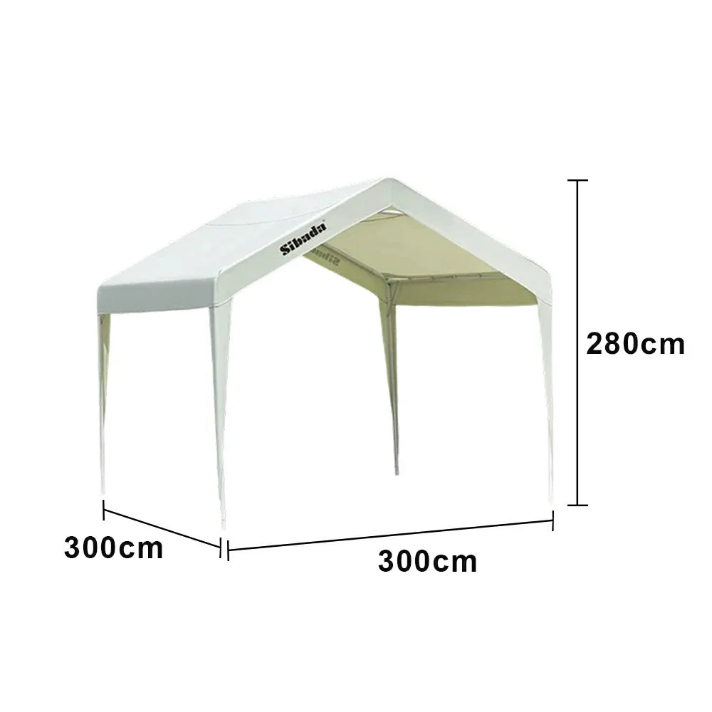 TREKKA Outdoor Pop-Up Gazebo - 3x3m Canopy Only Reinforced Steel Frame Waterproof & UV-Resistant Fabric Wind-Stable Structure Quick Assembly - Ivory White