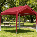 TREKKA Outdoor Pop-Up Gazebo - 3x3m Canopy Only Reinforced Steel Frame Waterproof & UV-Resistant Fabric Wind-Stable Structure Quick Assembly - Wine Red