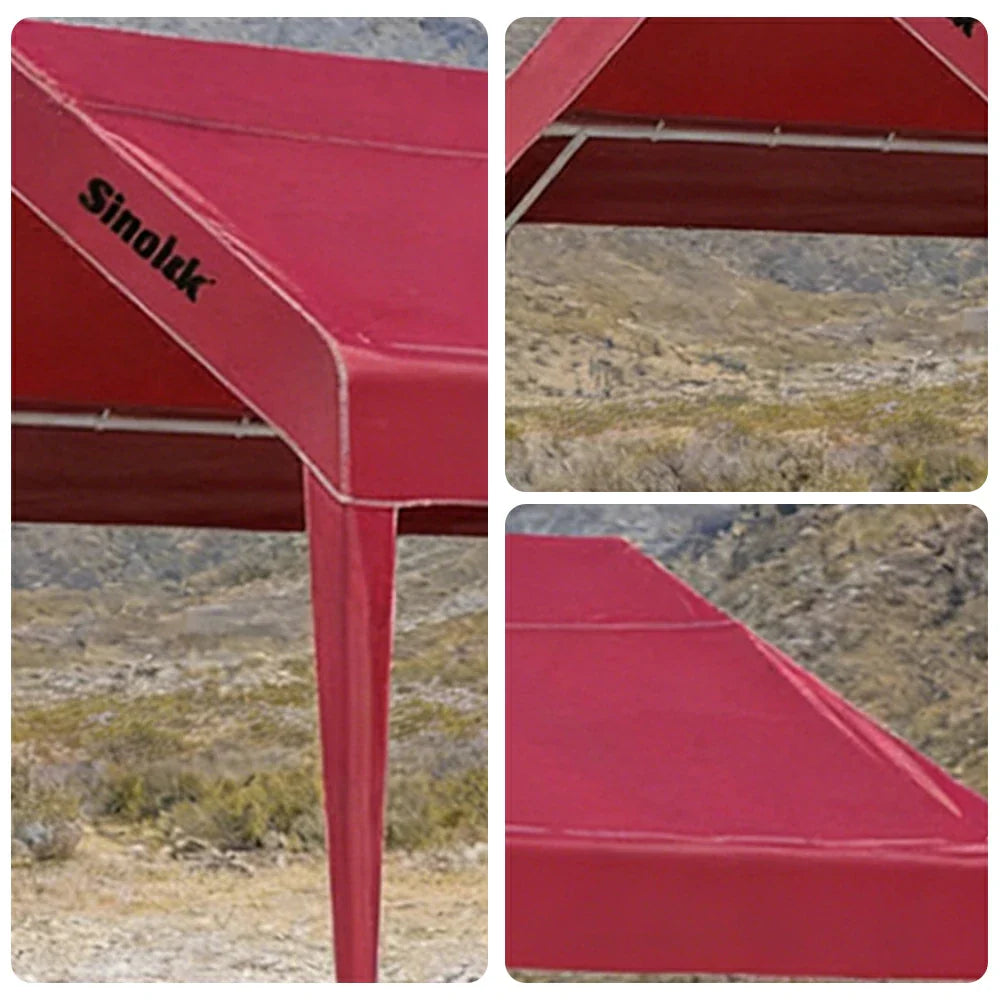 TREKKA Outdoor Pop-Up Gazebo - 3x3m Canopy Only Reinforced Steel Frame Waterproof & UV-Resistant Fabric Wind-Stable Structure Quick Assembly - Wine Red
