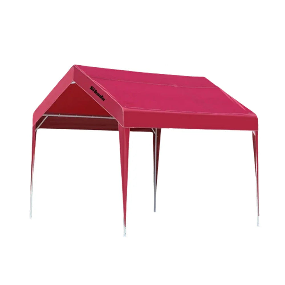 TREKKA Outdoor Pop-Up Gazebo - 3x3m Canopy Only Reinforced Steel Frame Waterproof & UV-Resistant Fabric Wind-Stable Structure Quick Assembly - Wine Red