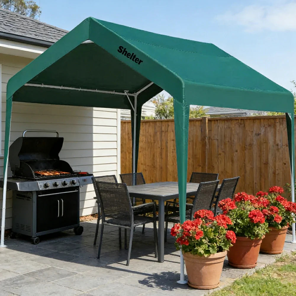 TREKKA Outdoor Pop-Up Gazebo - 3x3m Canopy Only Reinforced Steel Frame Waterproof & UV-Resistant Fabric Wind-Stable Structure Quick Assembly - Green