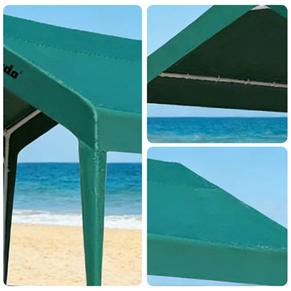 TREKKA Outdoor Pop-Up Gazebo - 3x3m Canopy Only Reinforced Steel Frame Waterproof & UV-Resistant Fabric Wind-Stable Structure Quick Assembly - Green