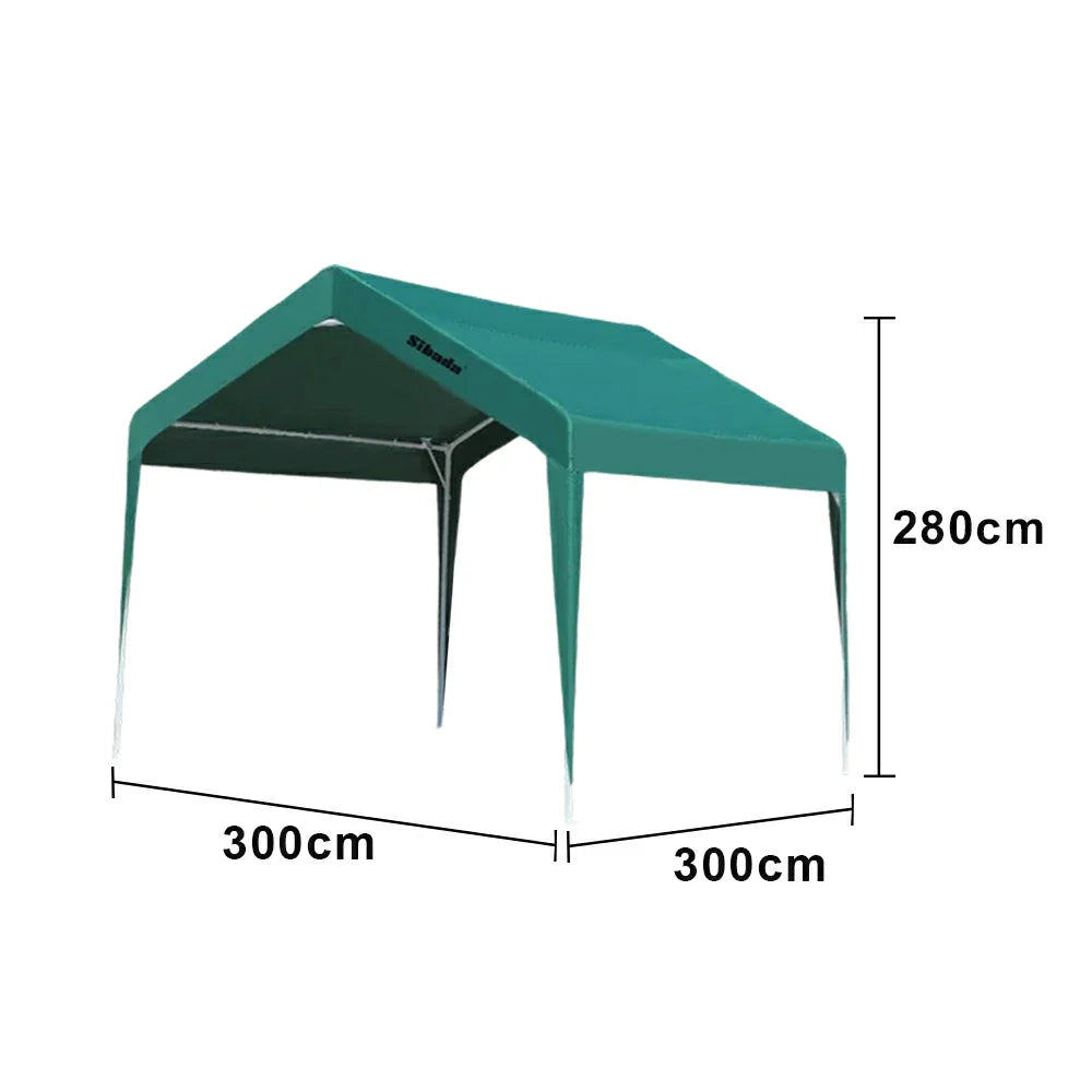 TREKKA Outdoor Pop-Up Gazebo - 3x3m Canopy Only Reinforced Steel Frame Waterproof & UV-Resistant Fabric Wind-Stable Structure Quick Assembly - Green