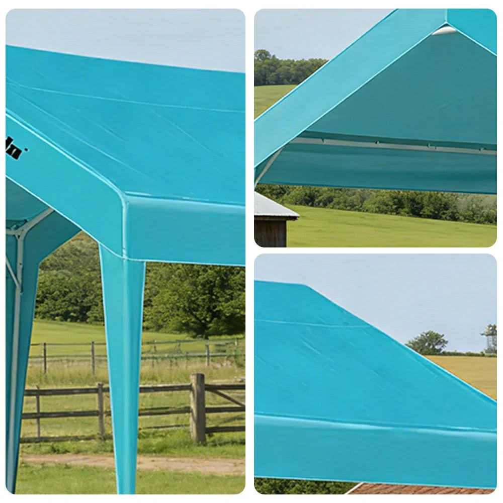 TREKKA Outdoor Pop-Up Gazebo - 3x3m Canopy Only Reinforced Steel Frame Waterproof & UV-Resistant Fabric Wind-Stable Structure Quick Assembly - Blue