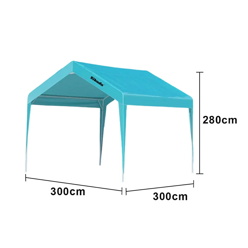 TREKKA Outdoor Pop-Up Gazebo - 3x3m Canopy Only Reinforced Steel Frame Waterproof & UV-Resistant Fabric Wind-Stable Structure Quick Assembly - Blue