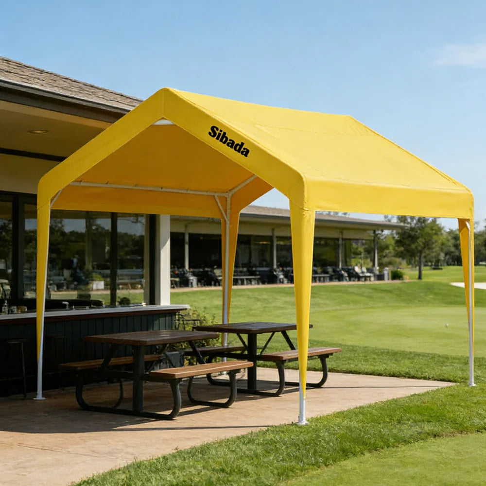 TREKKA Outdoor Pop-Up Gazebo - 3x3m Canopy Only Reinforced Steel Frame Waterproof & UV-Resistant Fabric Wind-Stable Structure Quick Assembly - Yellow