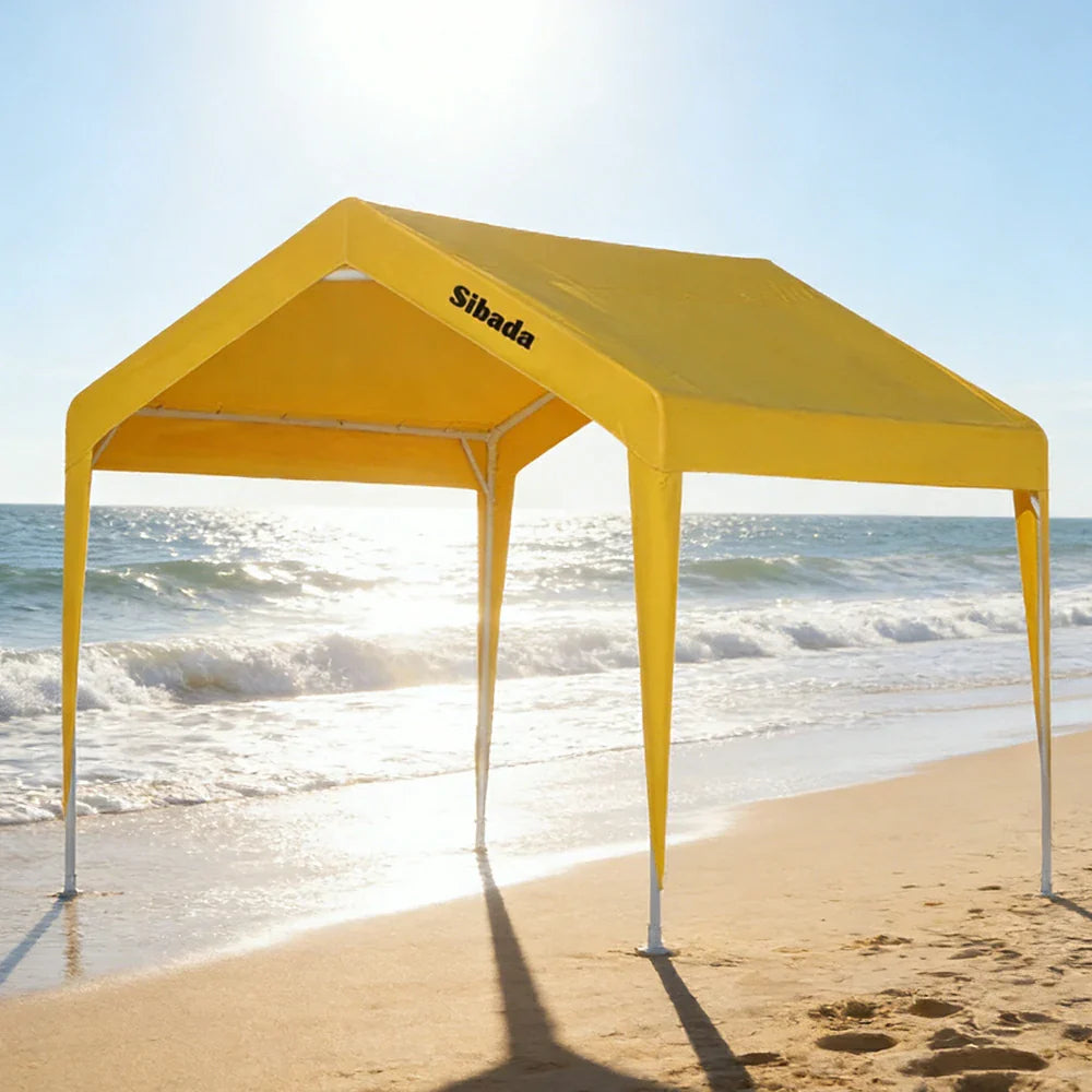 TREKKA Outdoor Pop-Up Gazebo - 3x3m Canopy Only Reinforced Steel Frame Waterproof & UV-Resistant Fabric Wind-Stable Structure Quick Assembly - Yellow