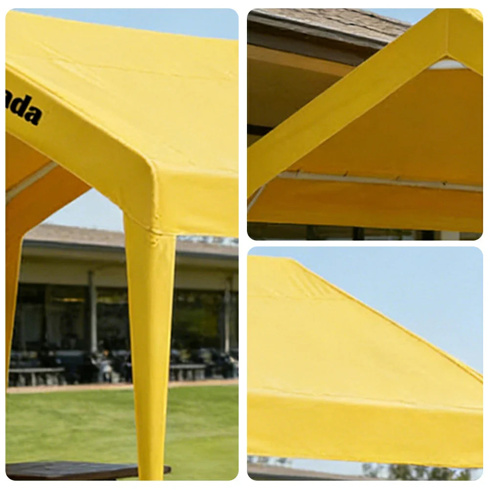 TREKKA Outdoor Pop-Up Gazebo - 3x3m Canopy Only Reinforced Steel Frame Waterproof & UV-Resistant Fabric Wind-Stable Structure Quick Assembly - Yellow