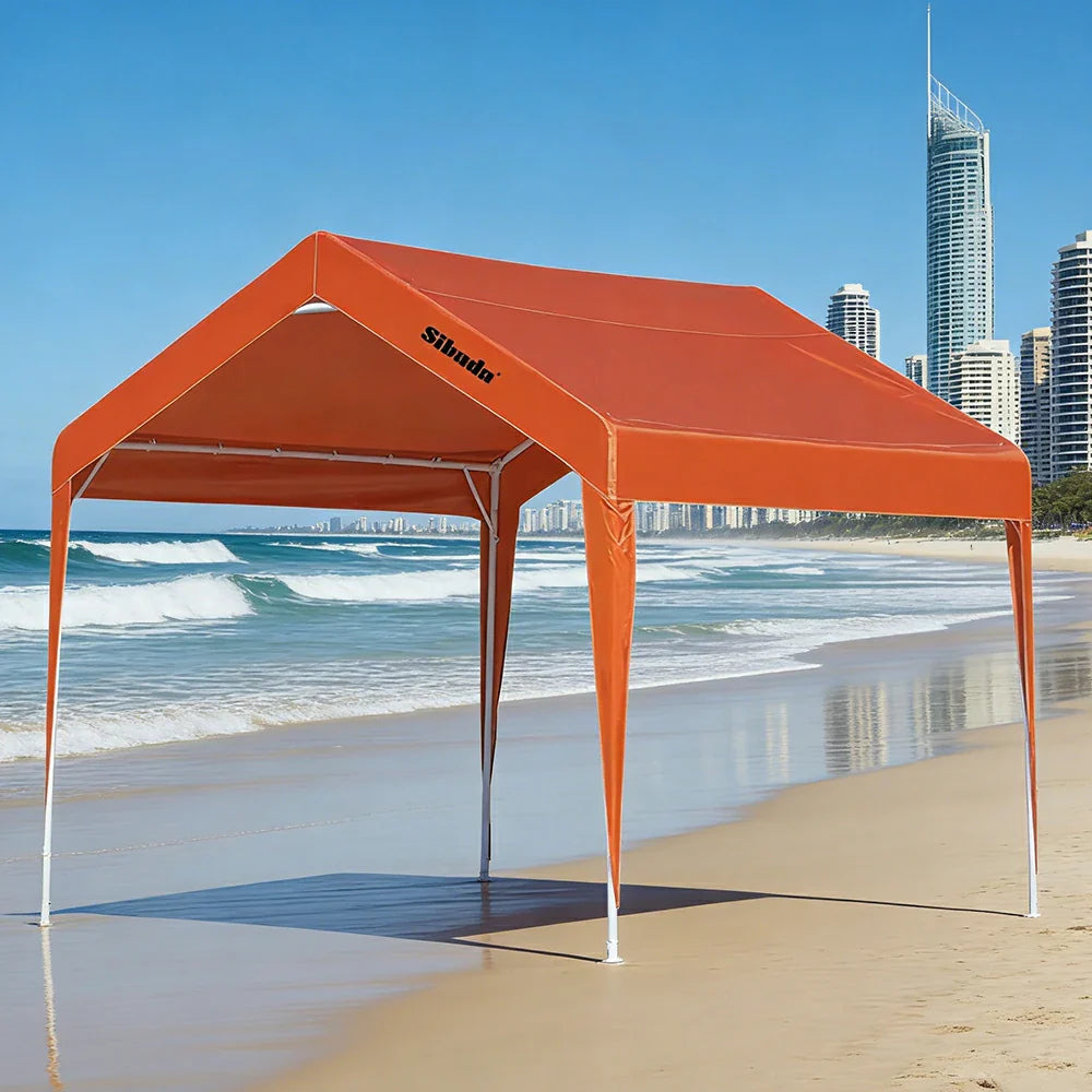 TREKKA Outdoor Pop-Up Gazebo - 3x3m Canopy Only Reinforced Steel Frame Waterproof & UV-Resistant Fabric Wind-Stable Structure Quick Assembly - Orange