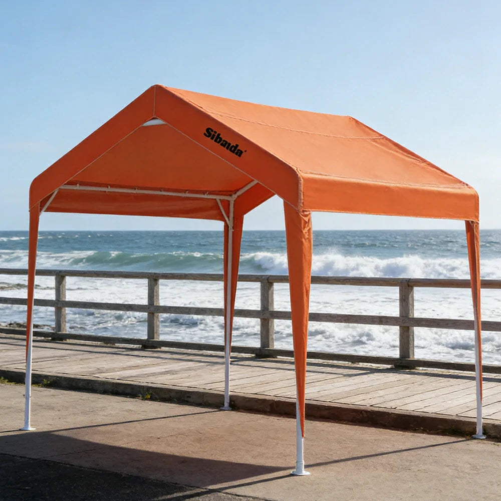 TREKKA Outdoor Pop-Up Gazebo - 3x3m Canopy Only Reinforced Steel Frame Waterproof & UV-Resistant Fabric Wind-Stable Structure Quick Assembly - Orange
