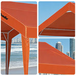 TREKKA Outdoor Pop-Up Gazebo - 3x3m Canopy Only Reinforced Steel Frame Waterproof & UV-Resistant Fabric Wind-Stable Structure Quick Assembly - Orange