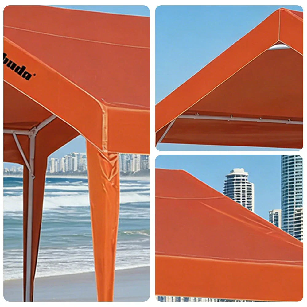 TREKKA Outdoor Pop-Up Gazebo - 3x3m Canopy Only Reinforced Steel Frame Waterproof & UV-Resistant Fabric Wind-Stable Structure Quick Assembly - Orange