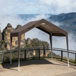 TREKKA Outdoor Pop-Up Gazebo - 3x3m Canopy Only Reinforced Steel Frame Waterproof & UV-Resistant Fabric Wind-Stable Structure Quick Assembly - Coffee