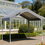 TREKKA Outdoor Pop-Up Gazebo - 3x3m Canopy Only Reinforced Steel Frame Waterproof & UV-Resistant Fabric Wind-Stable Structure Quick Assembly - Grey