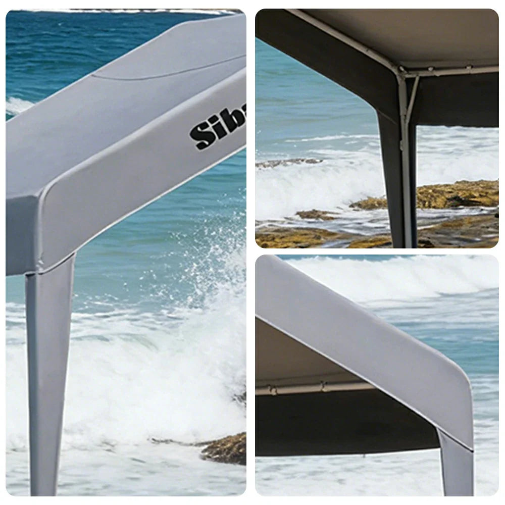 TREKKA Outdoor Pop-Up Gazebo - 3x3m Canopy Only Reinforced Steel Frame Waterproof & UV-Resistant Fabric Wind-Stable Structure Quick Assembly - Grey