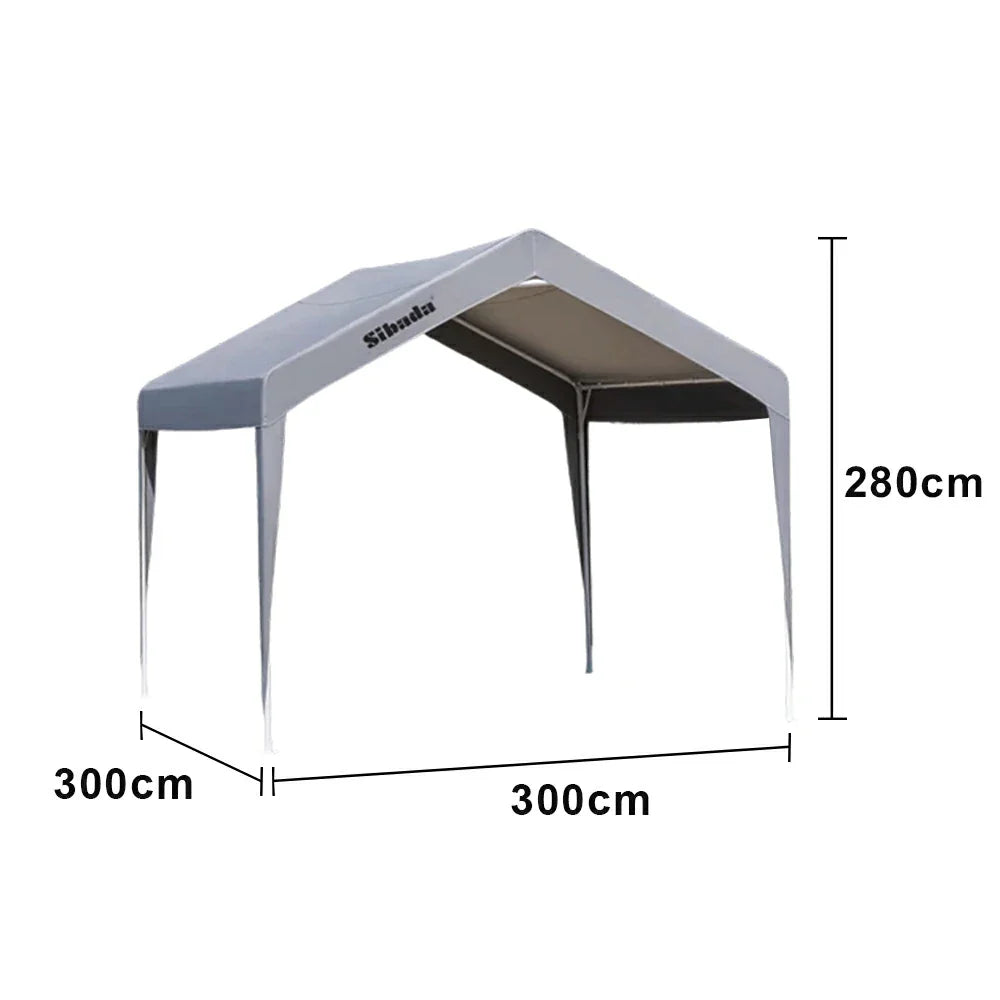 TREKKA Outdoor Pop-Up Gazebo - 3x3m Canopy Only Reinforced Steel Frame Waterproof & UV-Resistant Fabric Wind-Stable Structure Quick Assembly - Grey