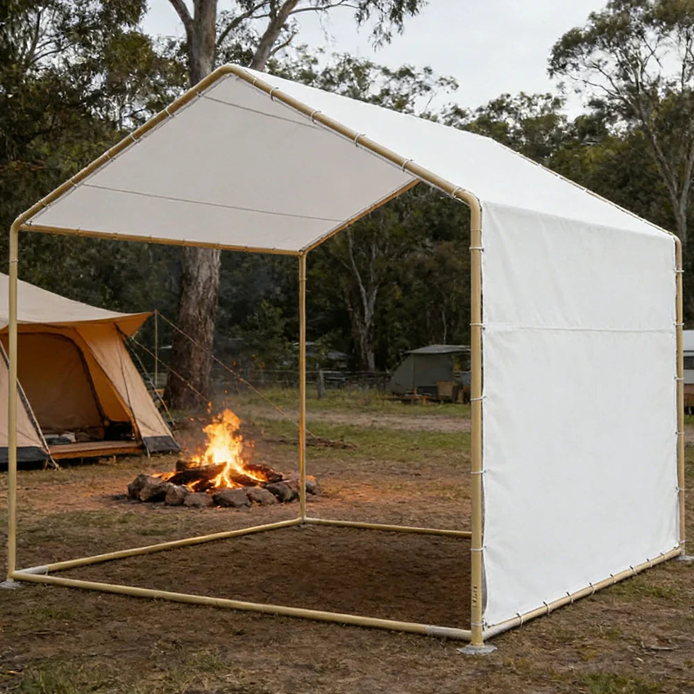 TREKKA Outdoor Pop-Up Gazebo 2/3m Canopy Reinforced Steel Frame Waterproof & UV-Resistant Fabric Wind-Stable Structure Quick Assembly - White