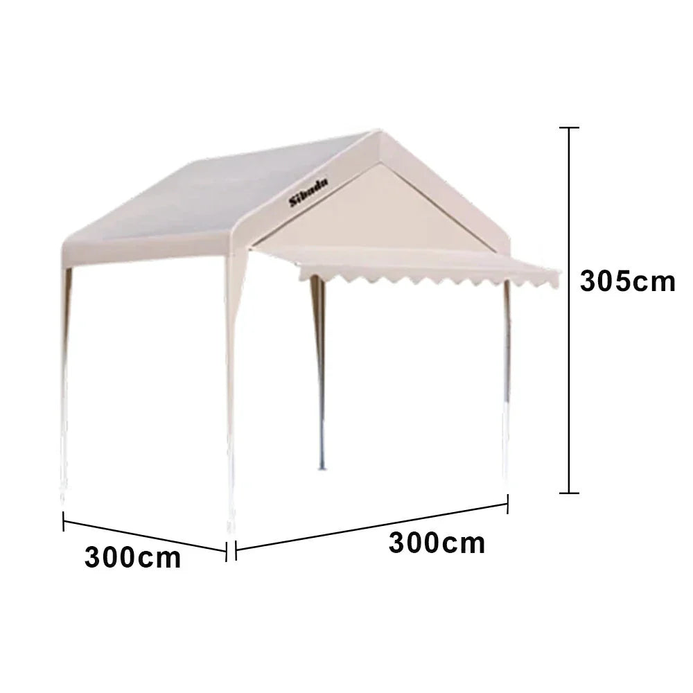 TREKKA Outdoor Pop-Up Gazebo - 3x3m Canopy Only with Wave Edge Awning Reinforced Steel Frame Waterproof & UV50+ Fabric Wind-Stable Structure Quick Assembly - Beige