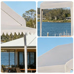 TREKKA Outdoor Pop-Up Gazebo - 3x3m Canopy Only with Triangle Edge Awning Reinforced Steel Frame Waterproof & UV50+ Fabric Wind-Stable Structure Quick Assembly - Beige