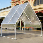 TREKKA Extra-Thick Outdoor Canopy Tent - 3x3m Fully Transparent Cover Reinforced Steel Frame Wind-Stable Structure Waterproof & UV-Resistant Material - Clear