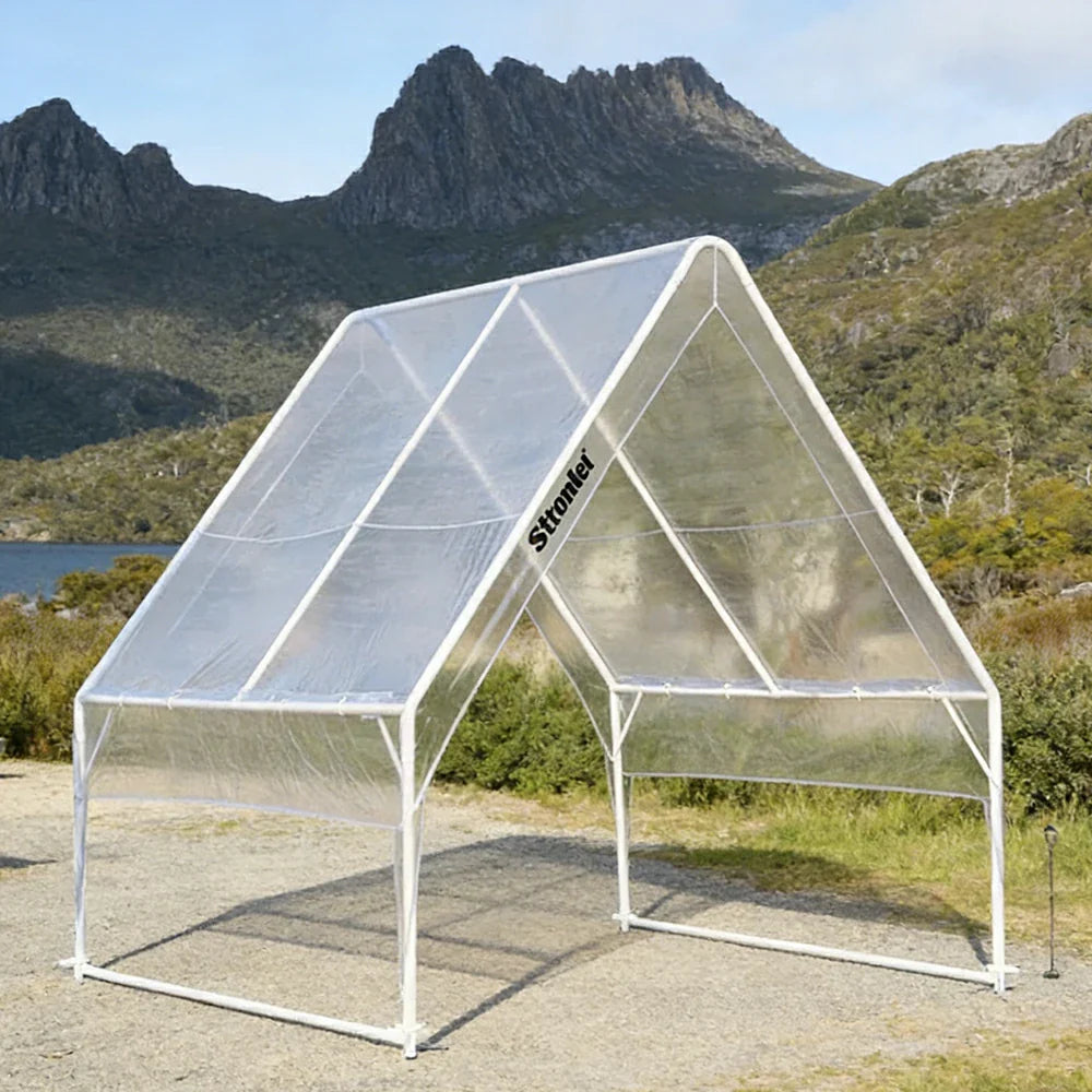 TREKKA Extra-Thick Outdoor Canopy Tent - 3x3m Fully Transparent Cover Reinforced Steel Frame Wind-Stable Structure Waterproof & UV-Resistant Material - Clear