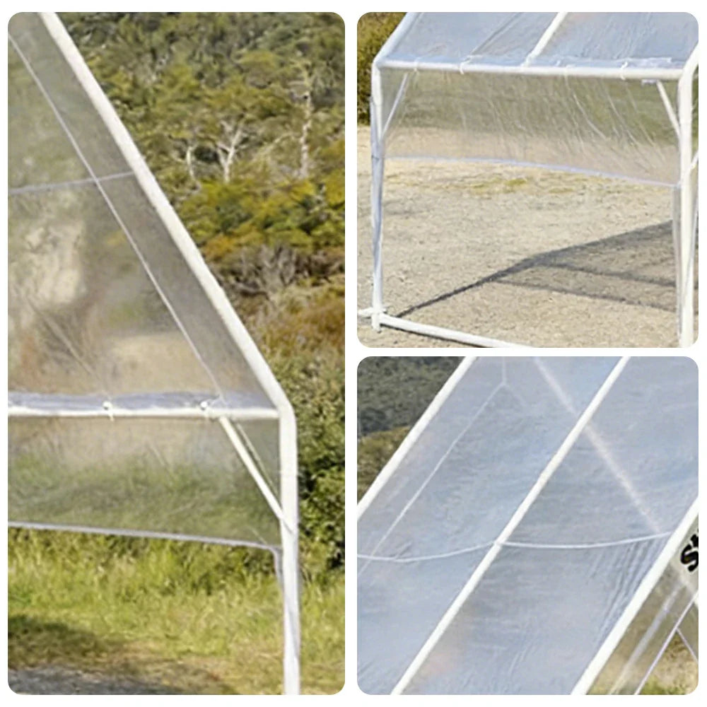 TREKKA Extra-Thick Outdoor Canopy Tent - 3x3m Fully Transparent Cover Reinforced Steel Frame Wind-Stable Structure Waterproof & UV-Resistant Material - Clear