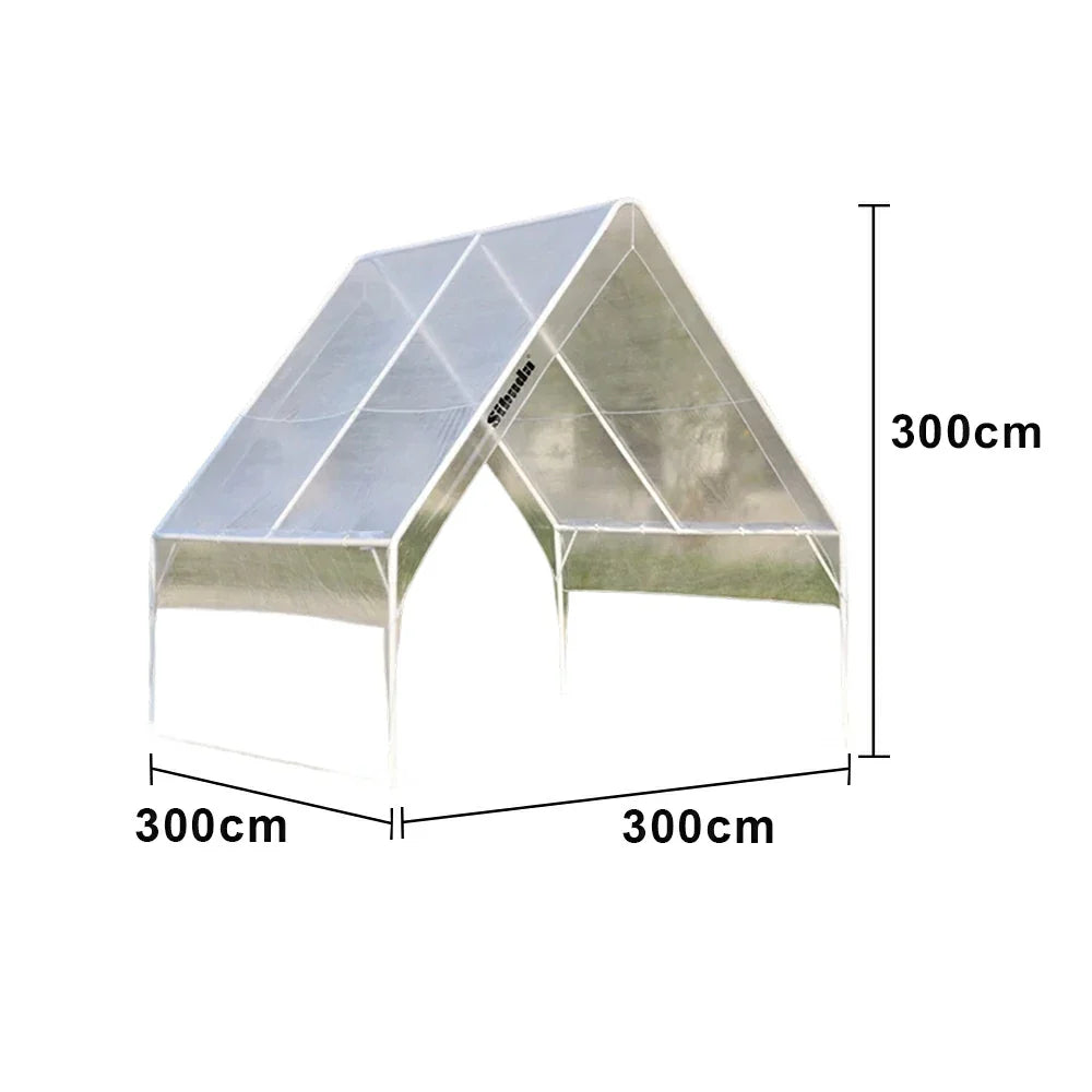 TREKKA Extra-Thick Outdoor Canopy Tent - 3x3m Fully Transparent Cover Reinforced Steel Frame Wind-Stable Structure Waterproof & UV-Resistant Material - Clear