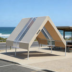 TREKKA Extra-Thick Outdoor Canopy Tent - 3x4m Cover with Single Transparent Panel Reinforced Steel Frame Wind-Stable Structure Waterproof & UV-Resistant Material - Clear