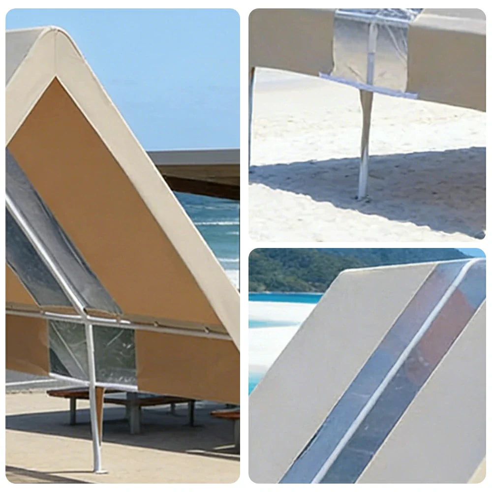 TREKKA Extra-Thick Outdoor Canopy Tent - 3x4m Cover with Single Transparent Panel Reinforced Steel Frame Wind-Stable Structure Waterproof & UV-Resistant Material - Clear