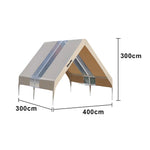 TREKKA Extra-Thick Outdoor Canopy Tent - 3x4m Cover with Single Transparent Panel Reinforced Steel Frame Wind-Stable Structure Waterproof & UV-Resistant Material - Clear