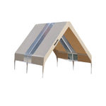 TREKKA Extra-Thick Outdoor Canopy Tent - 3x4m Cover with Single Transparent Panel Reinforced Steel Frame Wind-Stable Structure Waterproof & UV-Resistant Material - Clear