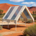 TREKKA Extra-Thick Outdoor Canopy Tent - 3x4m Cover with Dual Transparent Panels Reinforced Steel Frame Wind-Stable Structure Waterproof & UV-Resistant Material - Clear