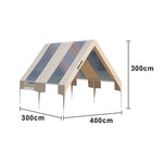 TREKKA Extra-Thick Outdoor Canopy Tent - 3x4m Cover with Dual Transparent Panels Reinforced Steel Frame Wind-Stable Structure Waterproof & UV-Resistant Material - Clear