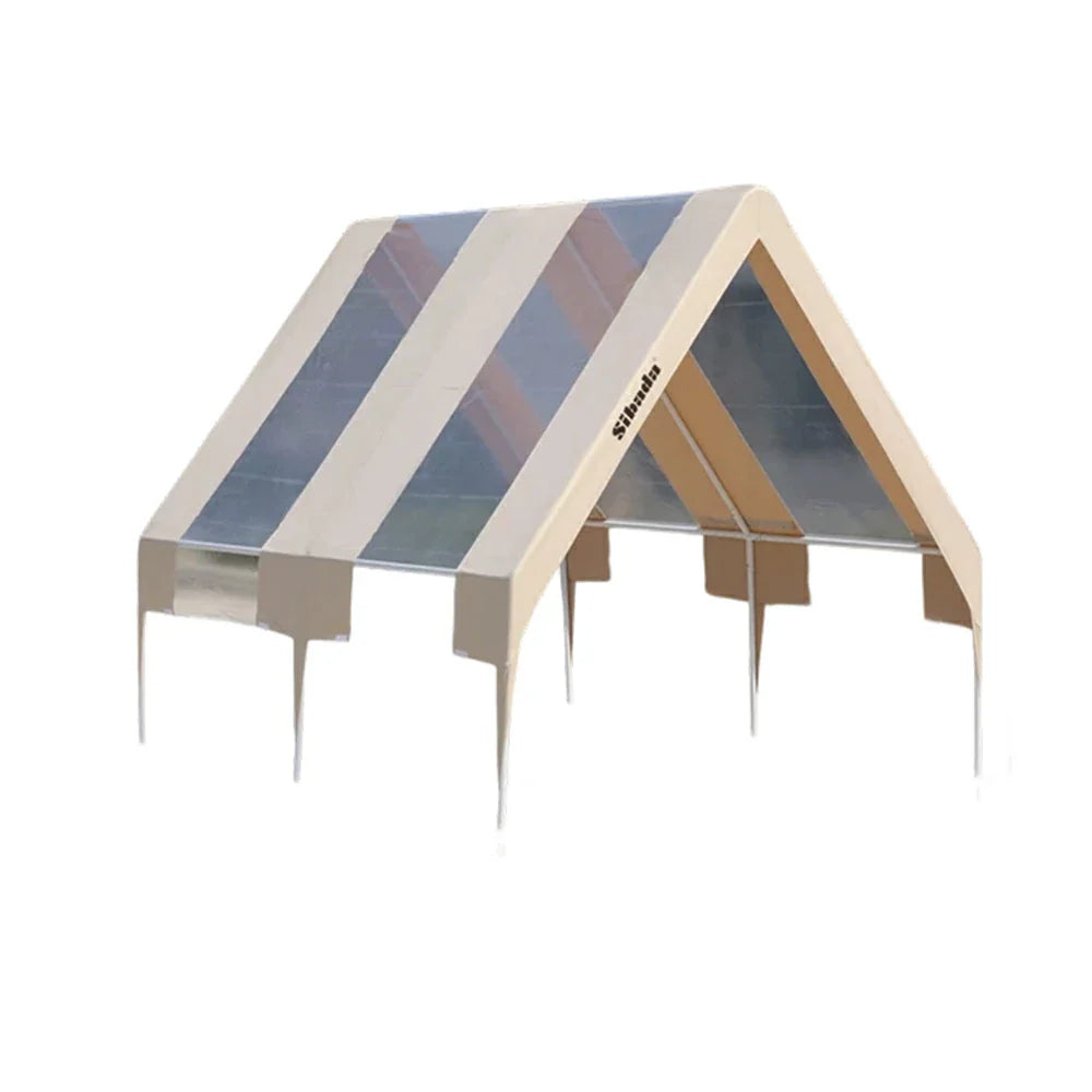 TREKKA Extra-Thick Outdoor Canopy Tent - 3x4m Cover with Dual Transparent Panels Reinforced Steel Frame Wind-Stable Structure Waterproof & UV-Resistant Material - Clear