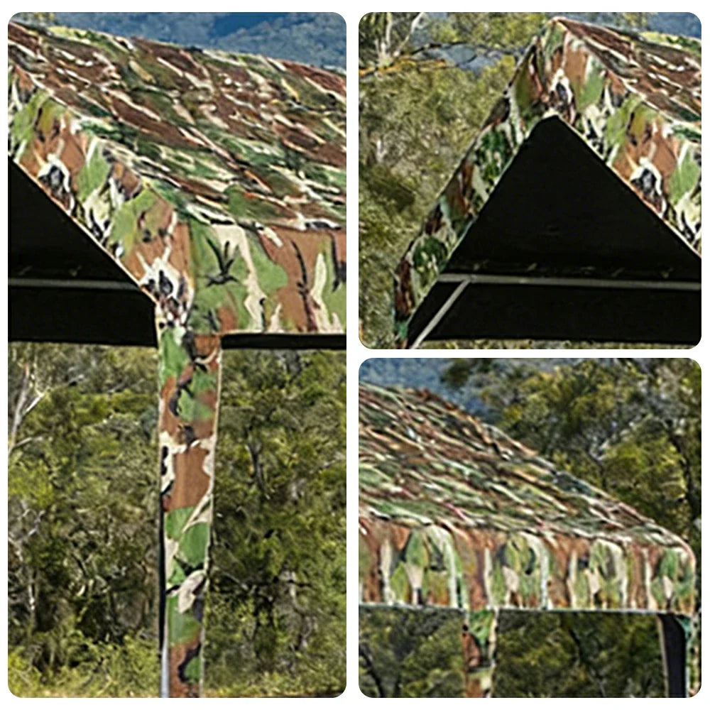 TREKKA Heavy-Duty Outdoor Canopy Tent - 3x6m Large Canopy Reinforced Steel Frame Waterproof & UV-Resistant Fabric Wind-Stable Structure - Camouflage