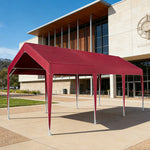 TREKKA Heavy-Duty Outdoor Canopy Tent - 3x6m Large Canopy Reinforced Steel Frame Waterproof & UV-Resistant Fabric Wind-Stable Structure - Wine Red